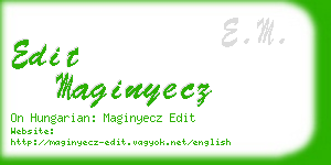 edit maginyecz business card